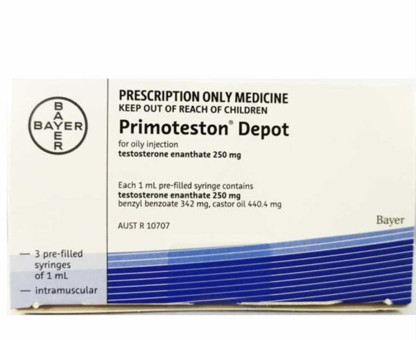 BAYER PRIMOTESTON DEPOT 250MG/ML X 3ML (TESTOSTERONE ENANTHATE)